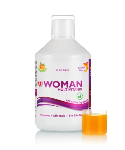 Multivitamine Lichide pt Femei cu 147 Ingrediente: Vitamine + Minerale + Aminoacizi + Verdeturi – 500ml