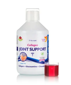 Joint Support – Colagen Lichid Hidrolizat Tip 1,2 si 3 cu 5000mg + Glucozamina + Condroitina + MSM + Turmeric + Vitamina C, B12, D3 – sticlă cu 500 ml