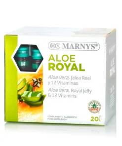 Aloe Royal cu Lăptișor de Matcă + Aloe Vera + 12 Vitamine pentru Digestie, Energie și Imunitate - 20 Fiole