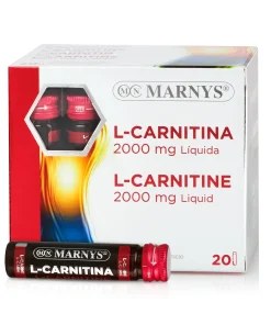 L-Carnitină Lichidă 2000 mg pentru Arderea Grăsimilor și Sistem Muscular, 100% Vegan – 20 Fiole