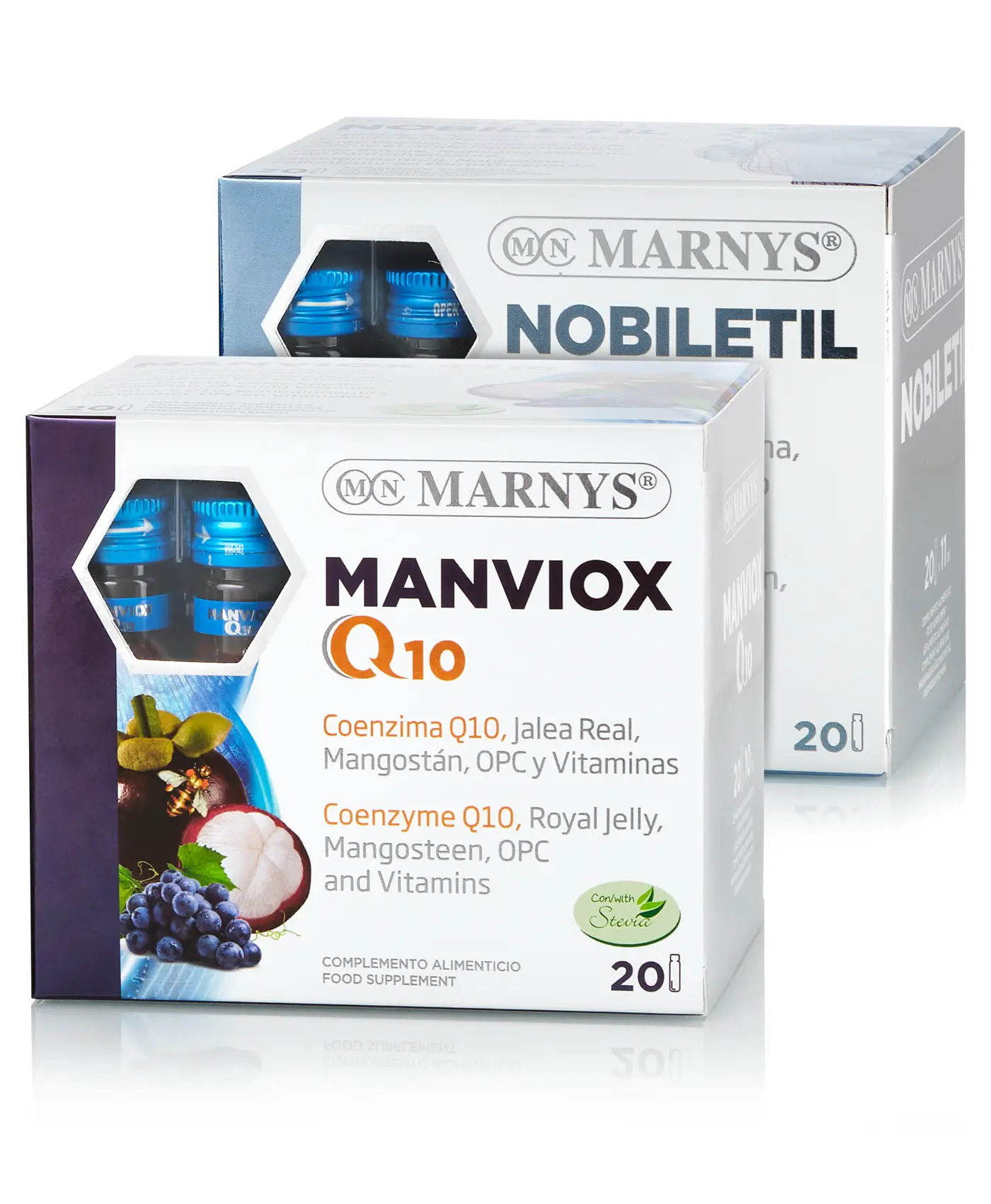 Pachet Anti-Oxidant, Anti-Aging, Memorie și Concentrare: Manviox Q10 + Nobiletil
