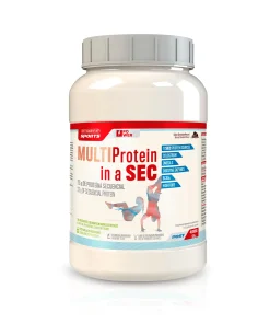MULTIProtein in a SEC – Complex Post-Workout cu 11 Surse de Proteine cu Eliberare Prelungită + Colostru + Enzime Digestive – Produs Lacto-Vegetarian – Cutie cu 1470 g (42 Serviri)