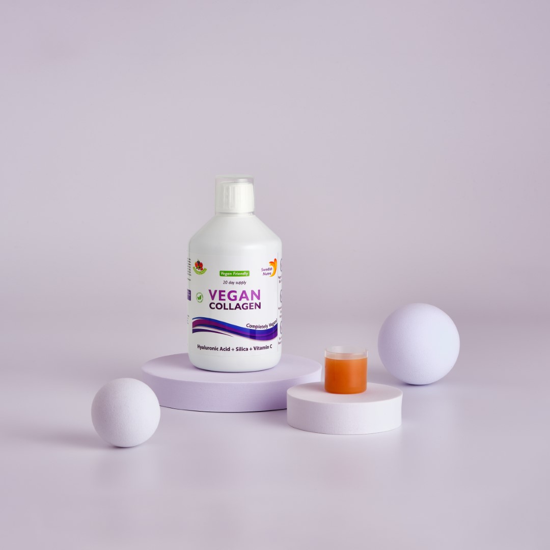 Colagen vegan lichid cu 5000 mg + Acid Hialuronic + Biotina + MSM + Siliciu + Aminoacizi + Vitamina C, D si E Colagen vegan lichid cu 5000 mg + Acid Hialuronic + Biotina + MSM + Siliciu + Aminoacizi + Vitamina C, D si E