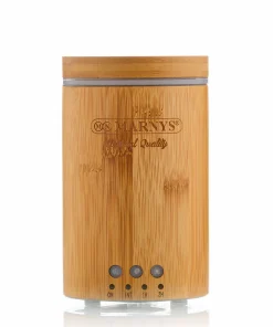Difuzor Aromaterapie cu Ultrasunete din Bambus, MARNYS cu Lumini LED și Funcție Temporizator, 12W, 150ml