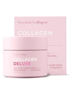 Crema de noapte cu Retinol Gama Colagen Deluxe imbunatatita cu Aloe Vera, Unt de Shea, Vitamina E si Niacinamide - 50 ml