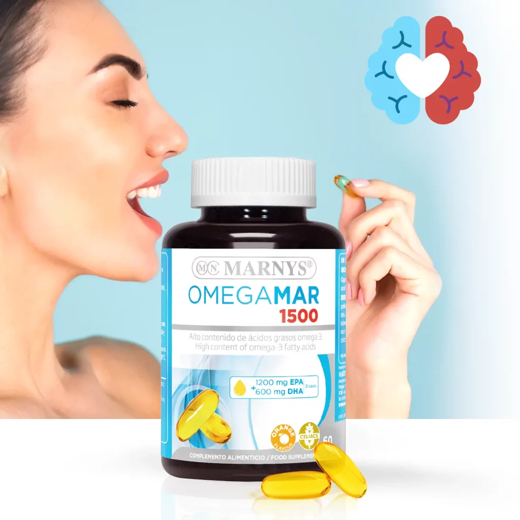 OMEGAMAR cu concentratie mare de Omega 3 DHA + EPA 1500 mg pentru sanatatea inimii, a creierului si a ochilor – 60 gelule OMEGAMAR cu concentratie mare de Omega 3 DHA + EPA 1500 mg pentru sanatatea inimii, a creierului si a ochilor – 60 gelule